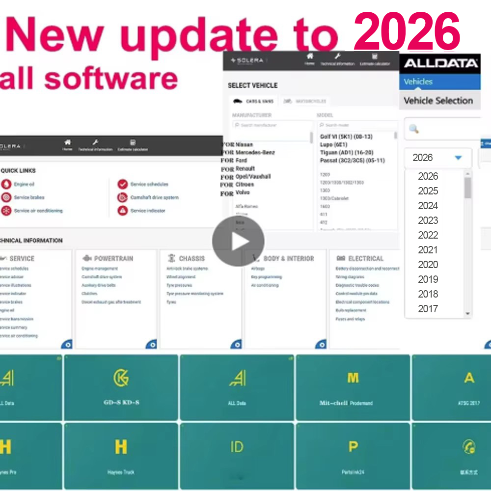 Workshop Tools Online - Software Online Alldata 2026: Software per