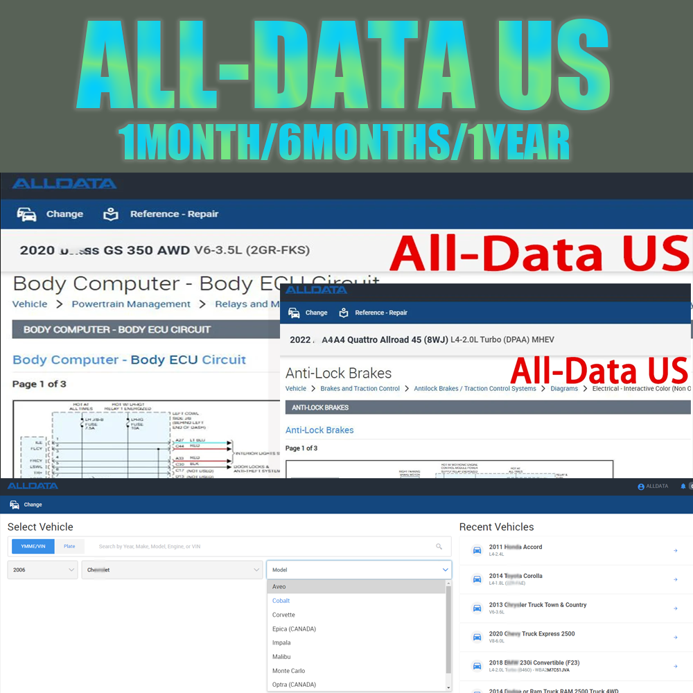 Workshop Tools Online - NUOVO Software di Riparazione Auto Alldata