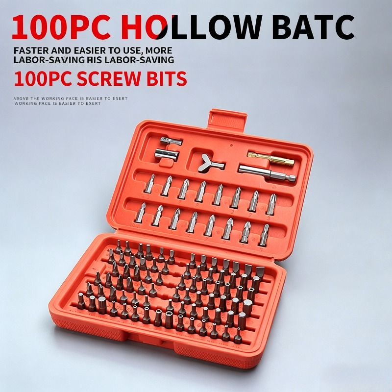 Tools Use In Workshop - Set di 100 Punte per Cacciavite,