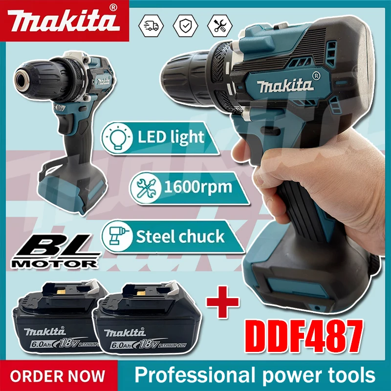 Makita Drill Ddf484 - Avvitatore elettrico Makita DDF487 senza spazzole,