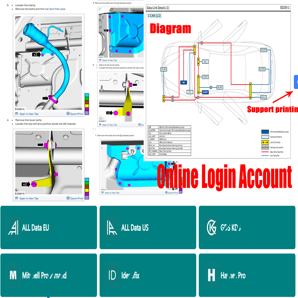 Workshop Tools Online - 2026 Alldata US EU Account Online