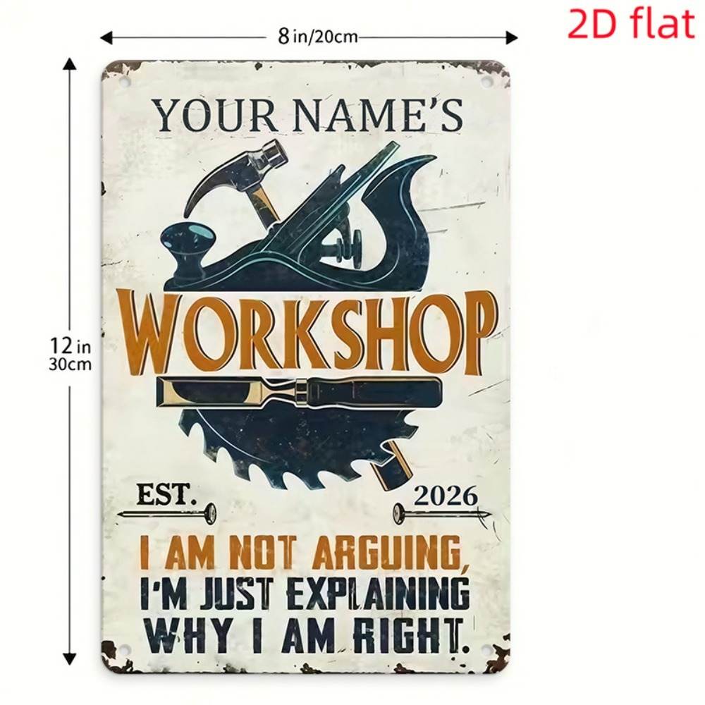 [2D Piatto] 1 pz. Targa in Met - Workshop Tools Name recensione e prezzo