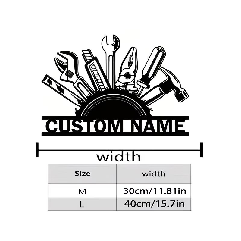 Decorazione Murale in Metallo  - Workshop Tools Name recensione e prezzo